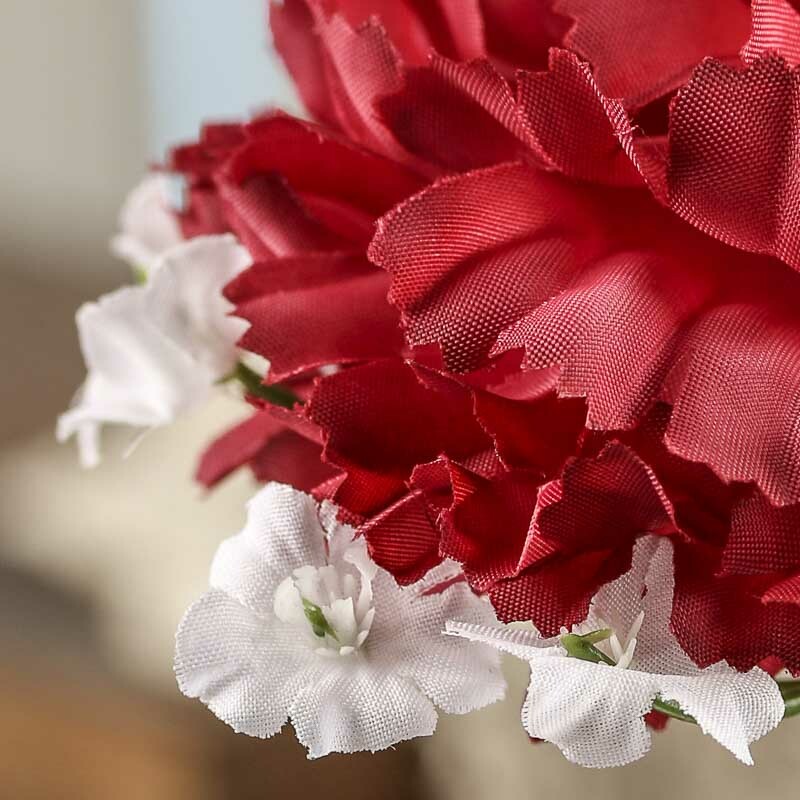 Inspired By Nature Bulk Buy of 24 Burgundy Polyester Carnation Stems