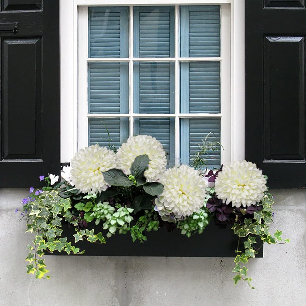 Autumn Artificial Chrysanthemums Ball Flowers 6’’ Large Heads Mums Stems Crea…