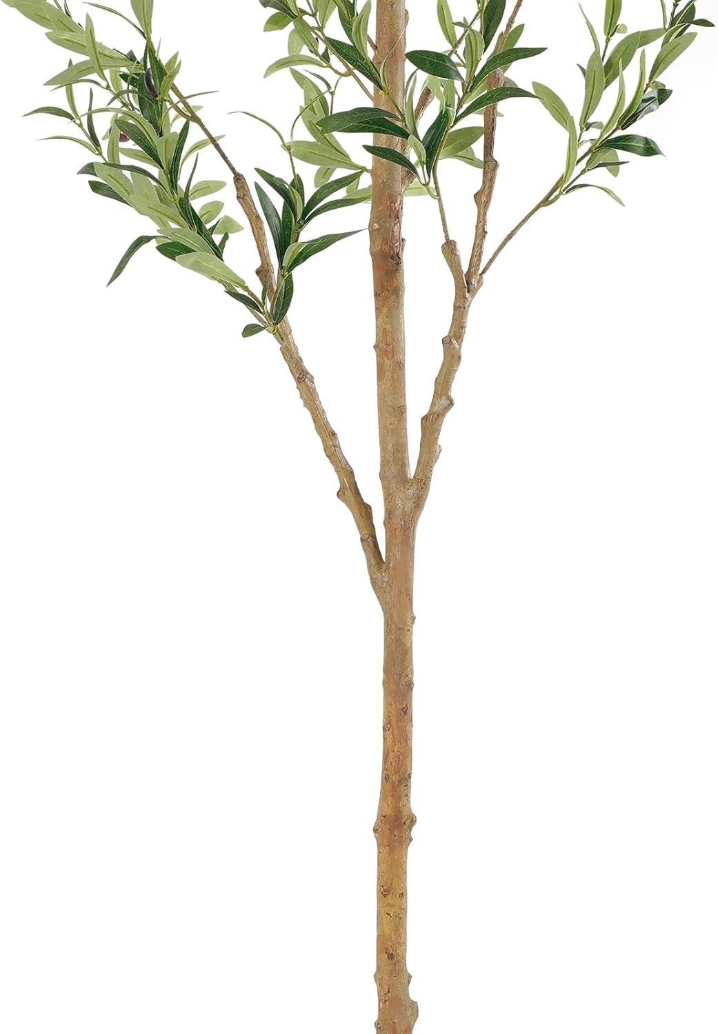 Faux Olive Tree 7ft，Olive Trees Artificial Indoor with Natural Wood