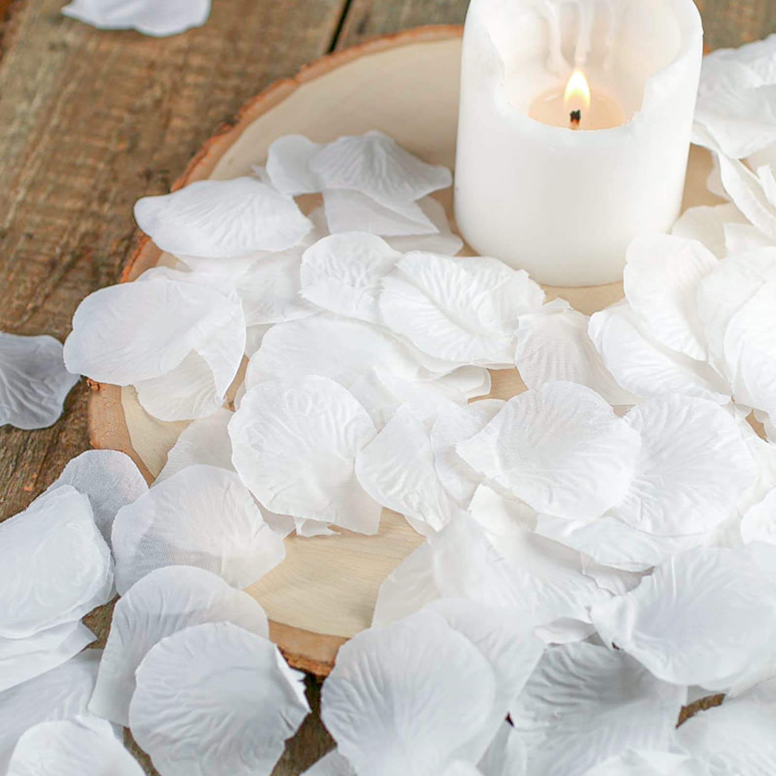3600 PCS White Silk Rose Petals Artificial Flower Petals Wedding Decor