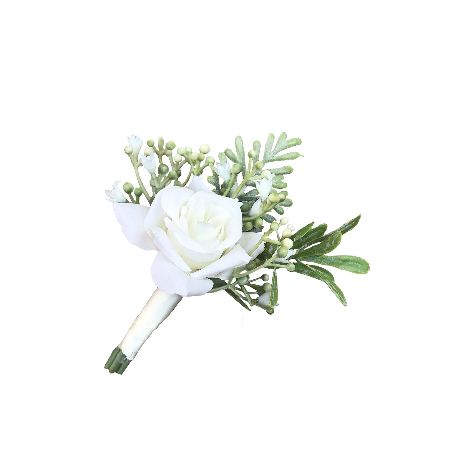 6 PCS Wine Red Groom Boutonniere Man Women Bride Wrist Corsage Artificial Set