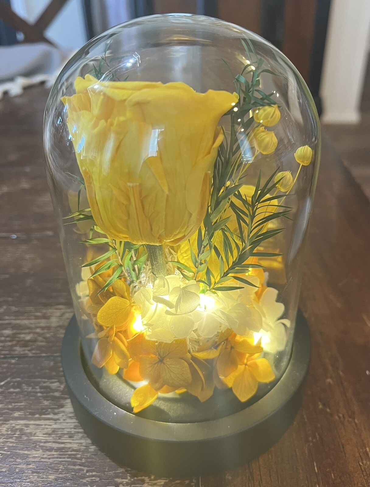 Preserved Roses Flowers in Glass Dome
