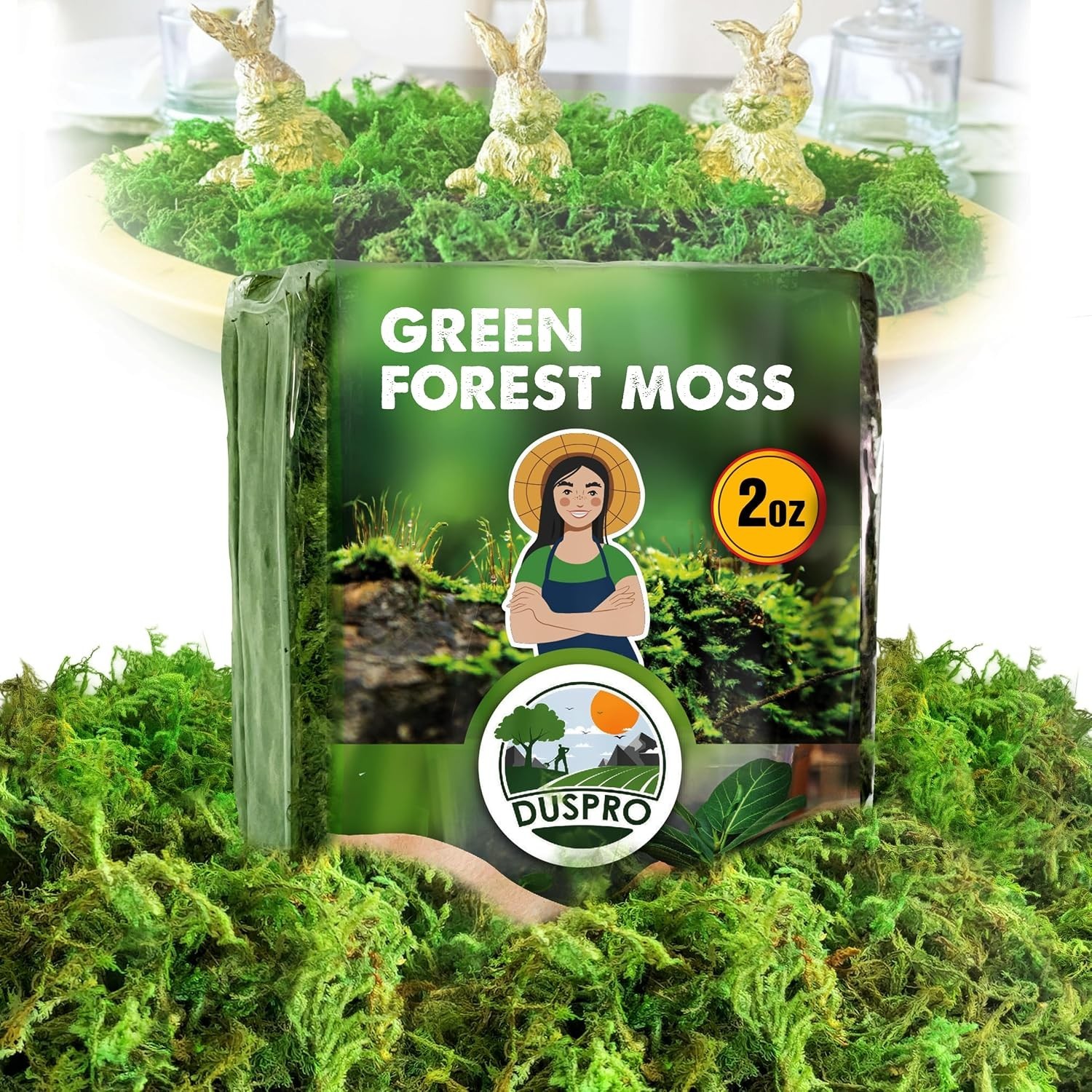Natural Decorative Moss 2 oz – Perfect for Weddings, Christmas & Easter Decor