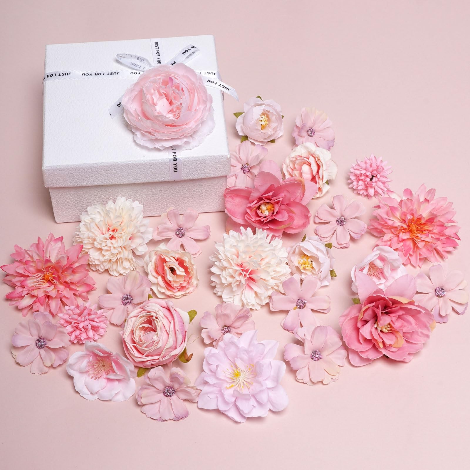 27 Pcs Faux Flowers Small Silk Artificial Flower for DIY Multicolor Flowers Craf