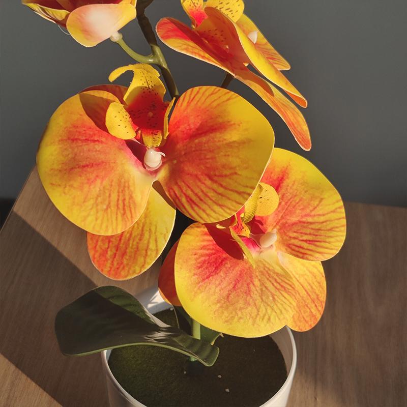 Artificial Butterfly Orchid – Potted Decor for Home, Office, or Wedding