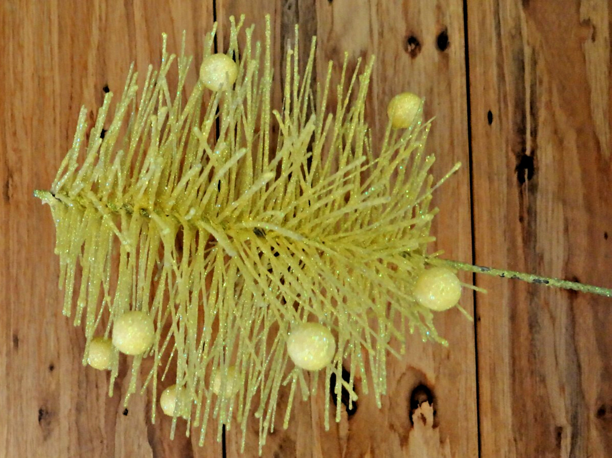 Set of 5 Pastel Bristle Brush Floral Picks 19” Iridescent Glitter Spring Decor