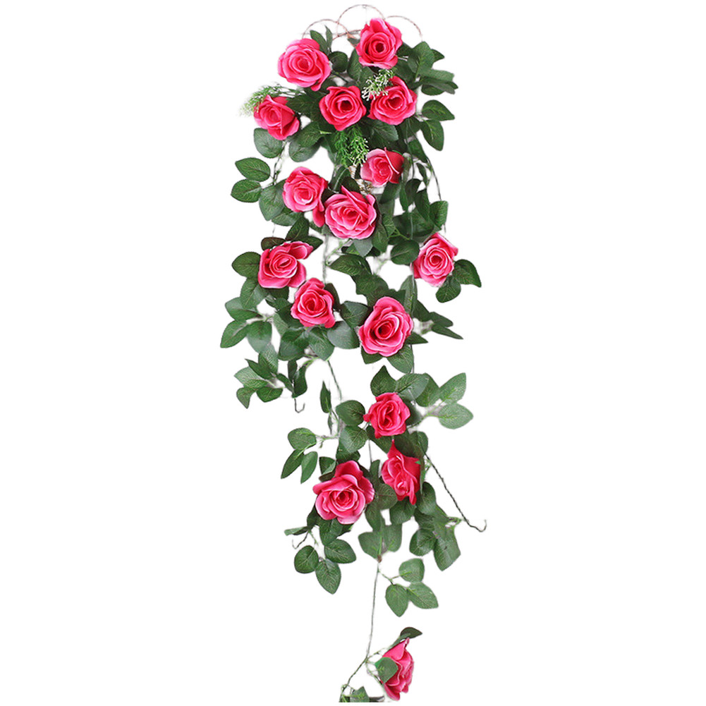 Artificial Flower Wall Garland Made of Silk Fabric for Home Wedding Indoor Use