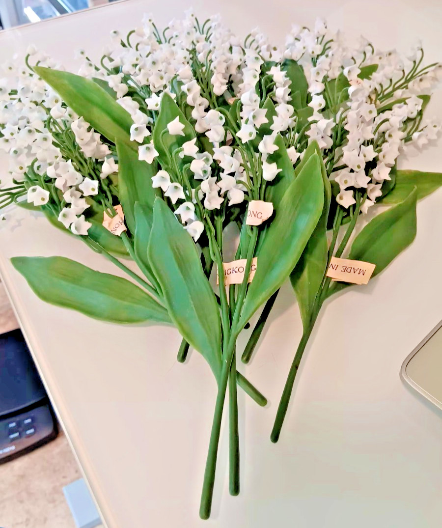 VTG 18 Pcs Artificial Lily of the Valley for Decor 8″ Inches Made in Hong Kong