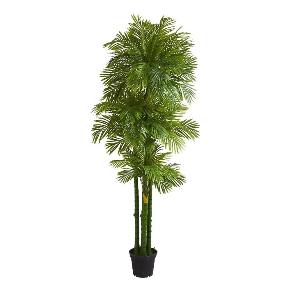 Nearly Natural 7.5ft Phoenix Artificial Palm Tree in Green