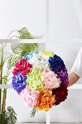 Artificial Hydrangea Flowers Heads 10 Fake Hydrangea Silk Flowers for Blush