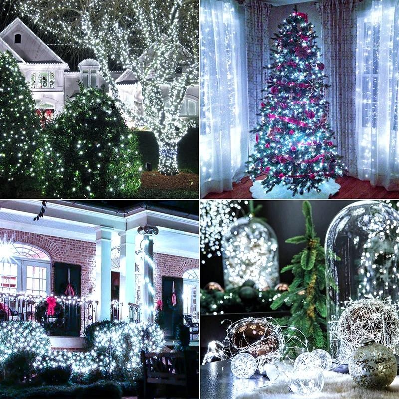 102m/52m/32m/22m/12m/7m Solar LED Fairy String Light Outdoor Festoon Lamp Garden