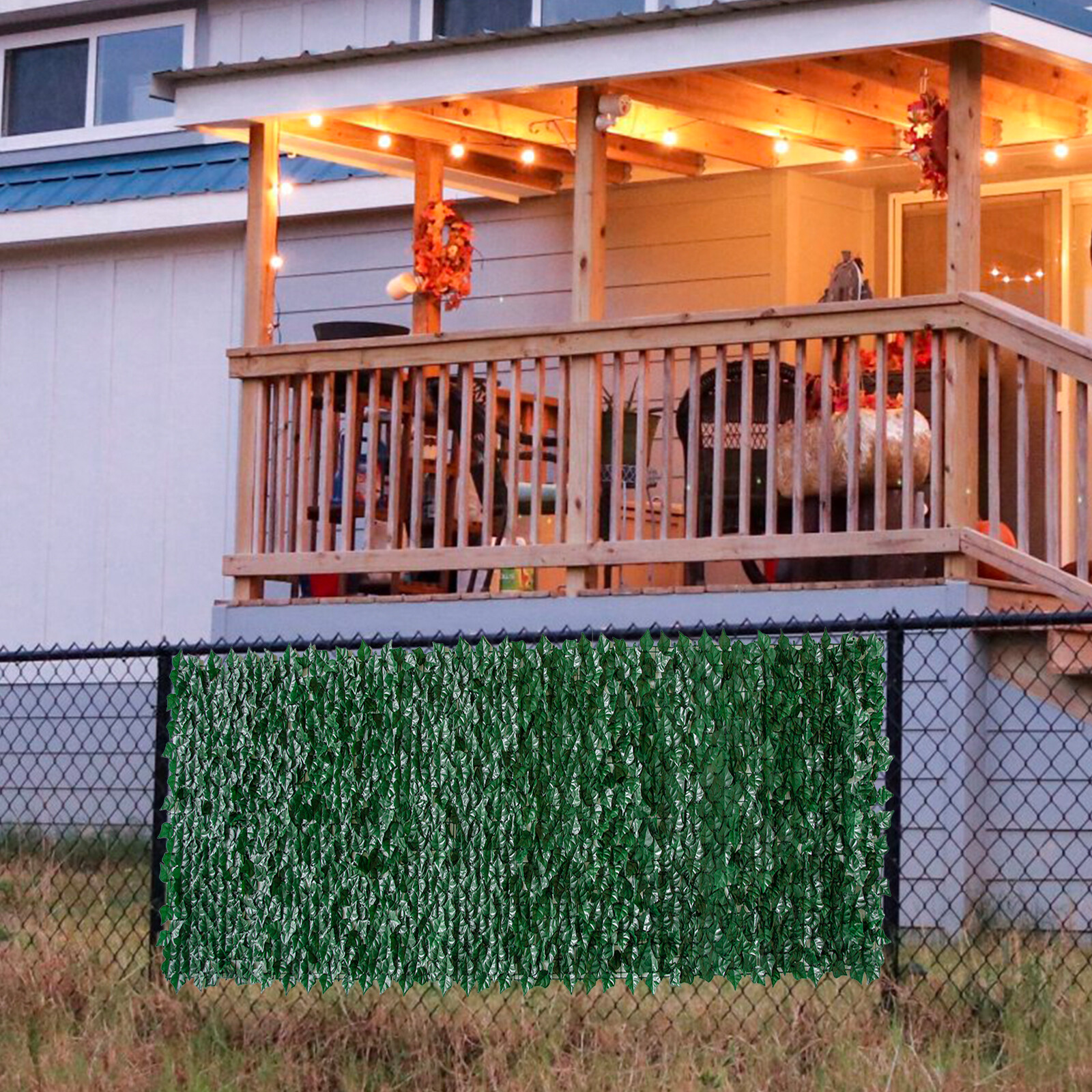 Artificial Hedge Ivy Leaf Wall Cover Outdoor Garden Fence Roll Privacy Screen