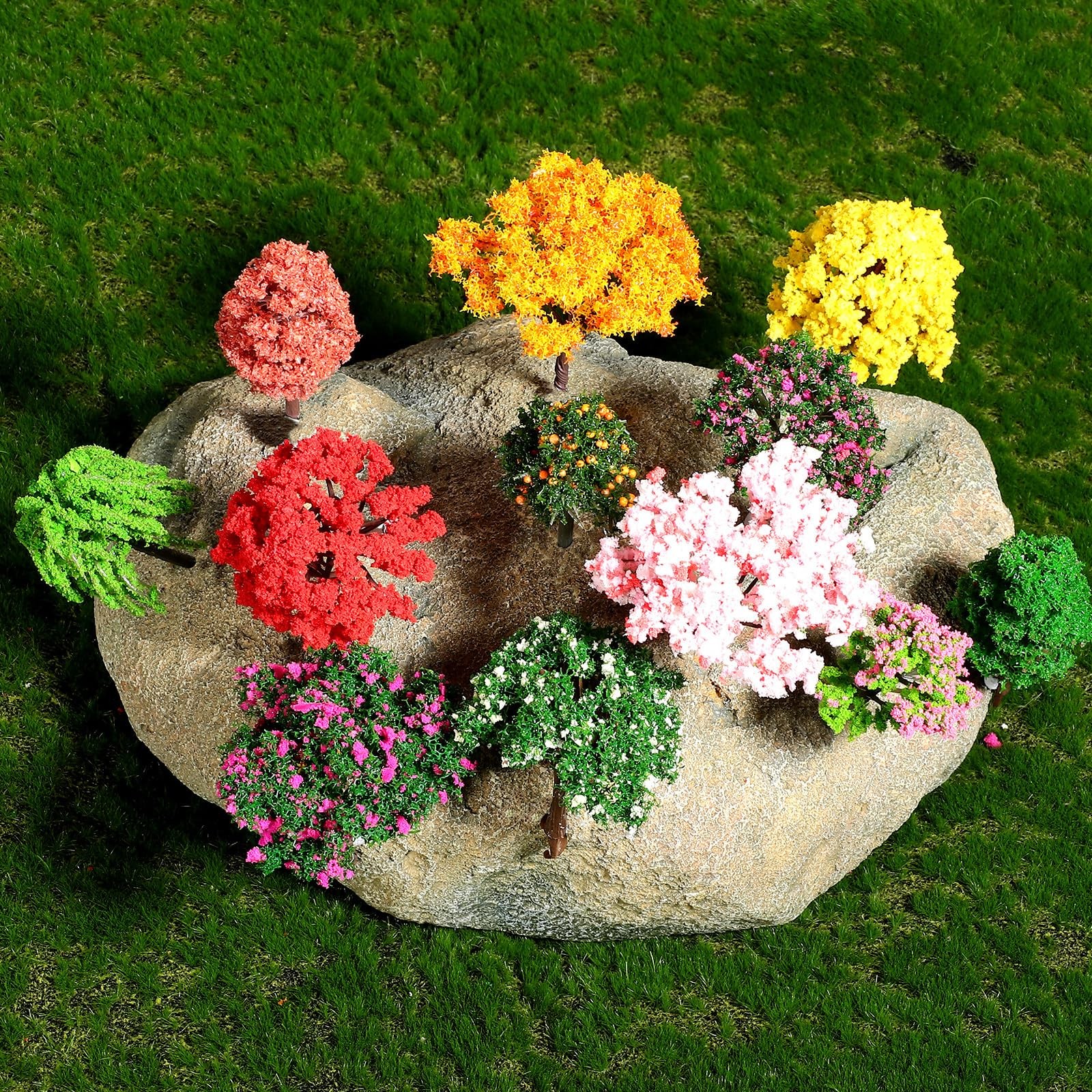 12 PCS Small Miniature Model Trees For DIY Crafts Train Scenery Landscape