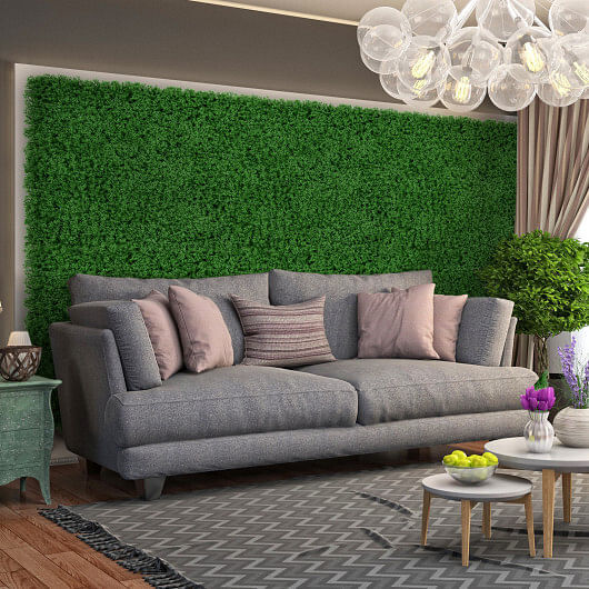 12 Pieces 20 x 20 inches Artificial Grass Wall Panels for Garden Yard Balcony-Gr