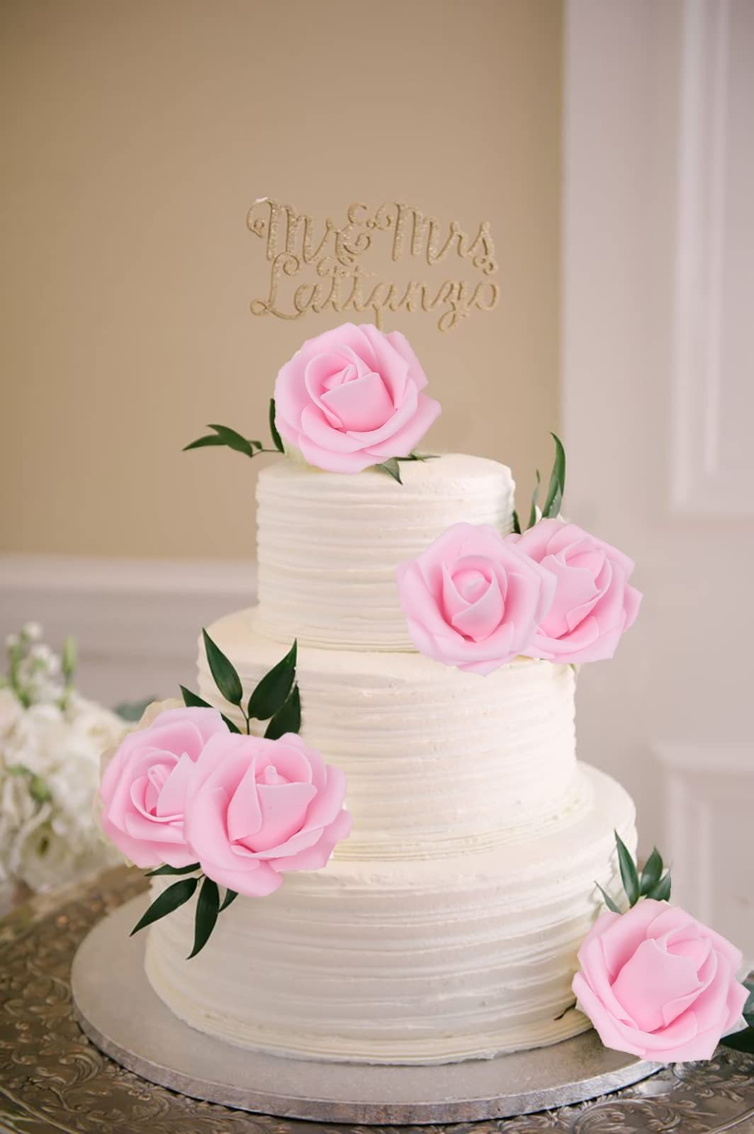 Foam Roses 200 PCS Rose Flower Heads 1.97 Inch Artificial Foam Craft Mixed Pink