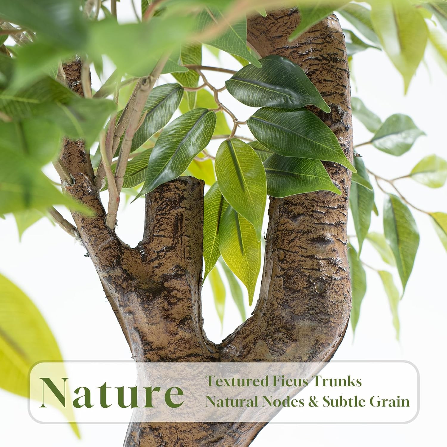 6Ft Ficus Artificial Tree with Lush Canopy for Home, Office & Patio Decor