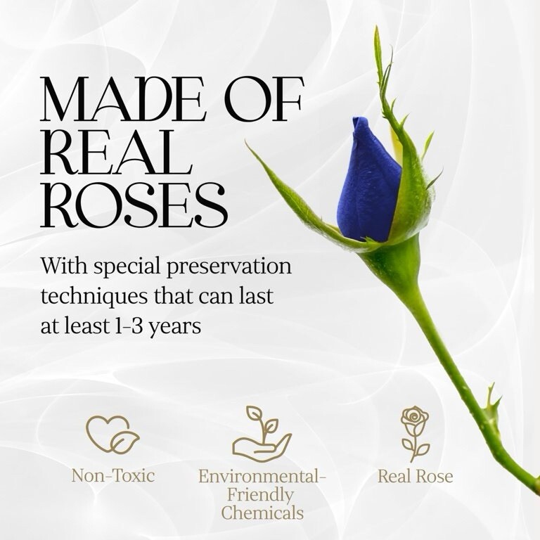 7-Piece Forever Flowers Heart Box – Preserved Roses, Lasts 1 Year, Gift for Mom