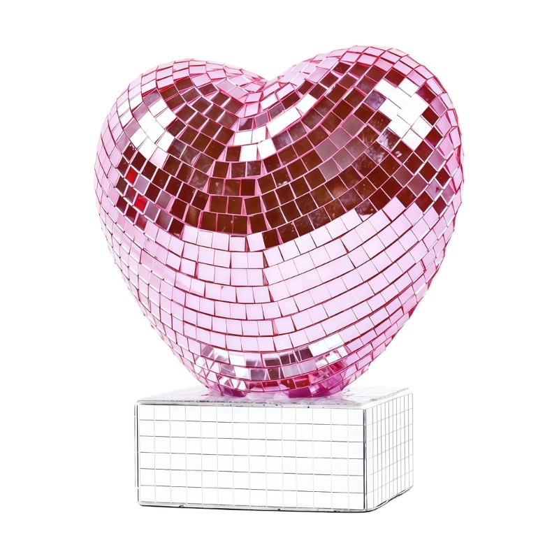 Elegant Heart Shape Glass Decoration for Romance Event Like Anniversaries Gifts