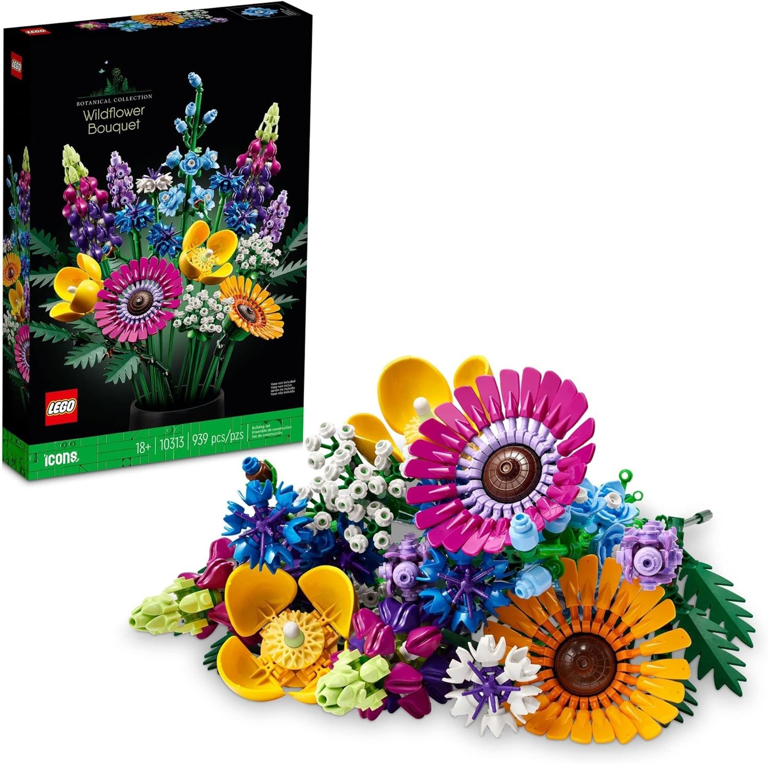 Botanicals Artificial Wildflower Bouquet – Fake Indoor Flowers Building…