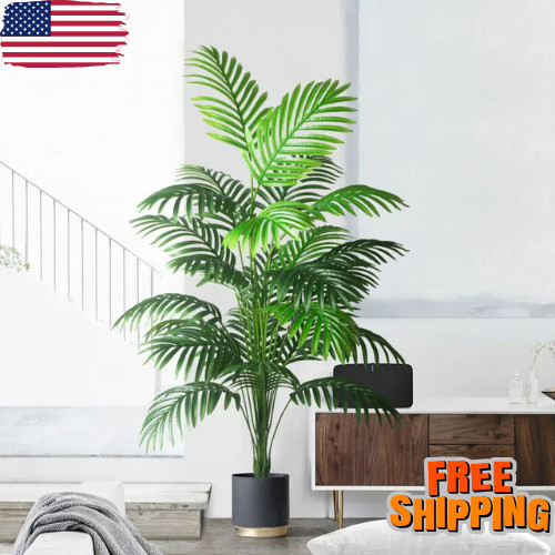 Large Artificial Palm Tree Fake Tropical Plant Indoor Home Decor Green