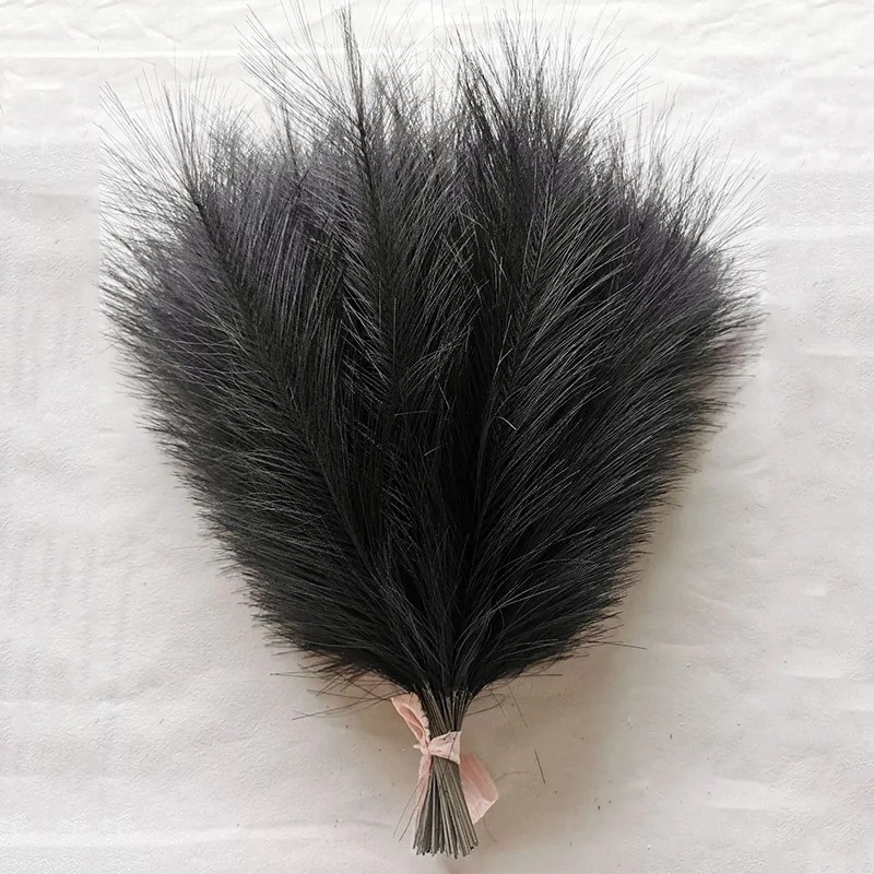 10-100PCS Artificial Pampas Grass Bouquet – Fluffy Boho Reed Stems for Wedding,