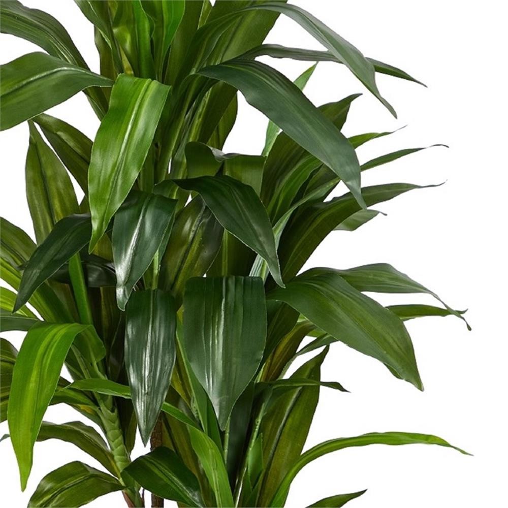 Pemberly Row 43″ Dracaena Silk Plant Real Touch in Green/Black
