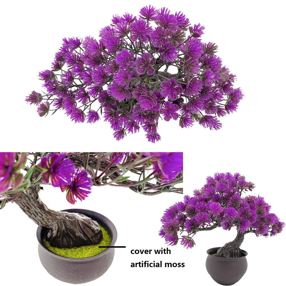 Artificial Bonsai Juniper Tree Potted Faux Japanese Pine Bonsai Simulation Ze…