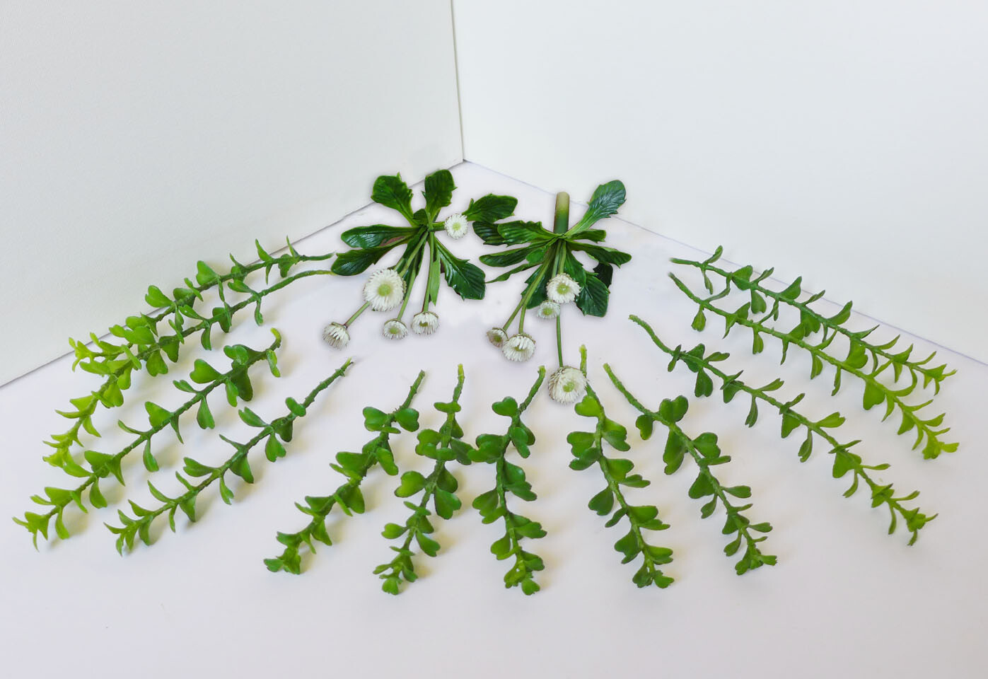 14 Pieces Mini Artificial Purple Flowers Succulents Grass Plant (#11)