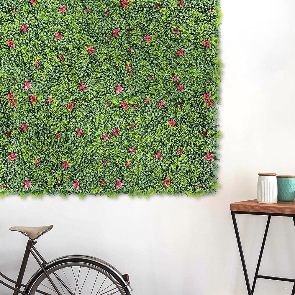 40″x 40″ Artificial 3D Faux Ivy Fence Mixed Panel Mat Wall Fence Hedge Decor #01