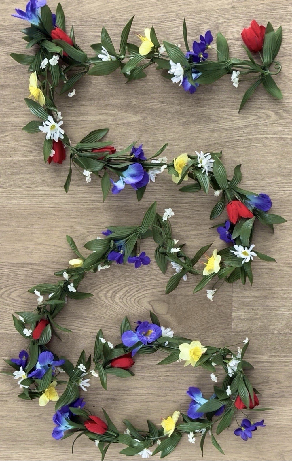 Lot Artificial Fake Faux Flowers Grasses Plastic Vine Bush Leaves New VTG 108in