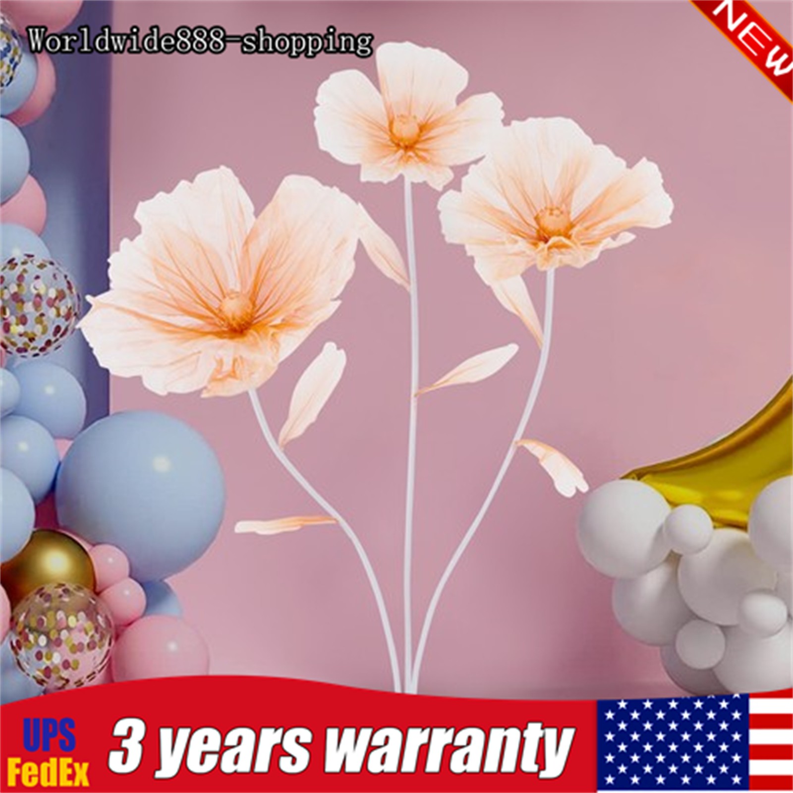 Large Artificial Wedding Flowers Three-headed Wedding Decorative Height:170cm