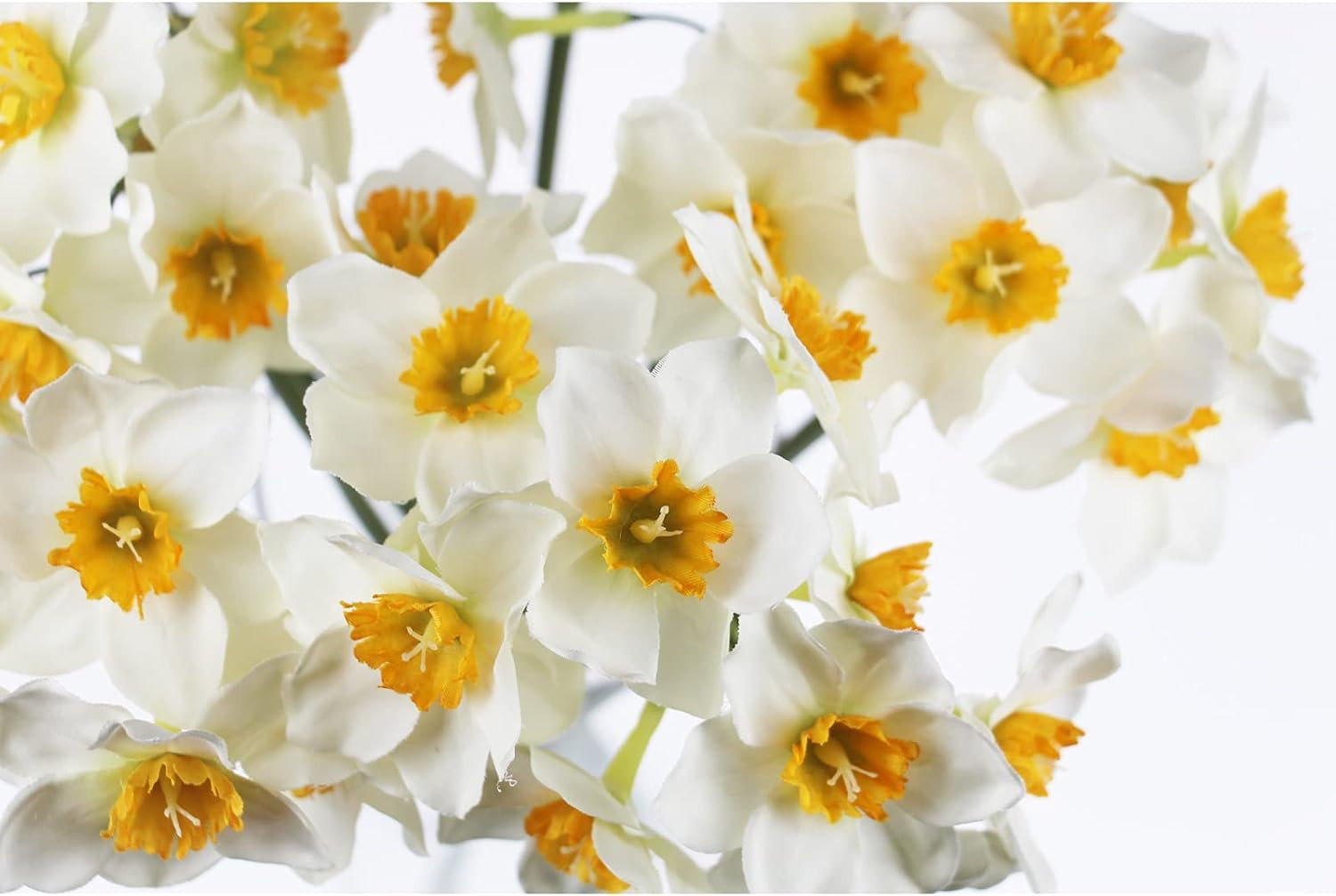 Artificial Daffodil Flowers 15.8 Inches Narcissus Spring Flower Fake Silk Flower