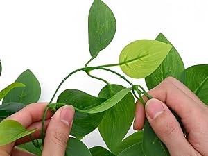 2Pcs Fake Vines Artificial Ivy Garland with Faux Pothos Leaves | Fake Plants