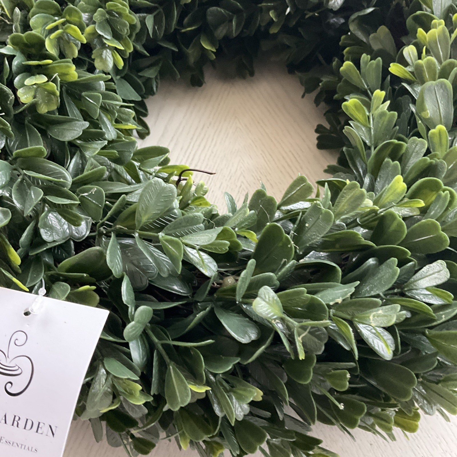 Pure Garden 12″ Green Faux Boxwood Wreath Greenery Door Decoration Brand New