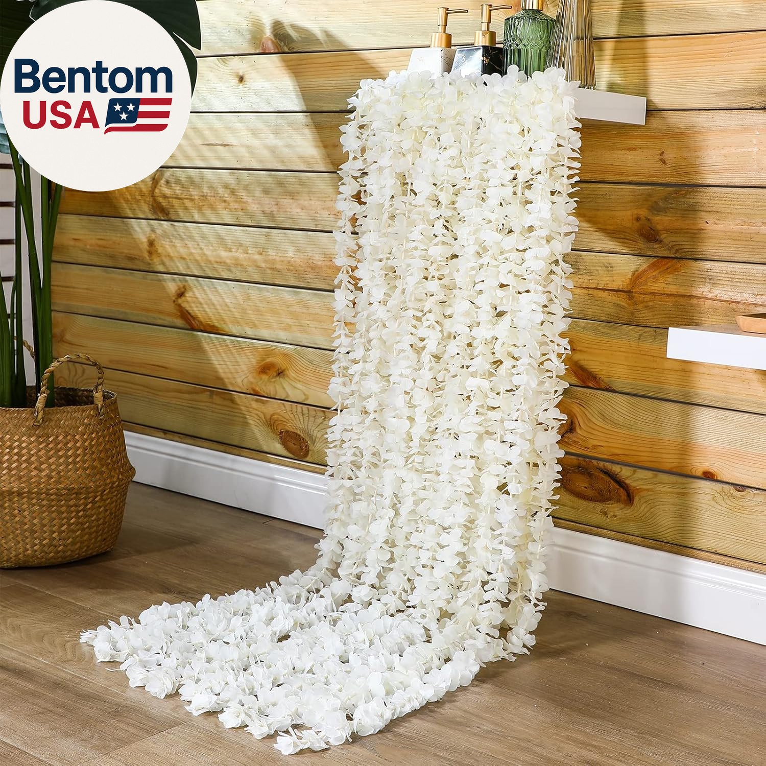 6.5 Feet Wisteria Flower Garlands Faux Vine Flower Backdrop for Wall Arch Garden