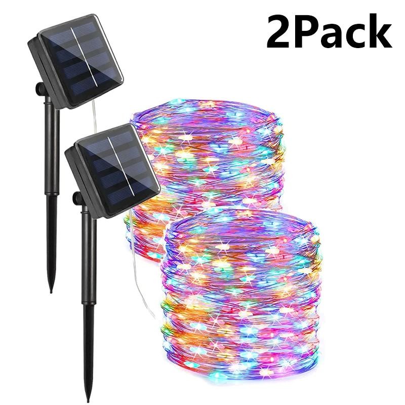 102m/52m/32m/22m/12m/7m Solar LED Fairy String Light Outdoor Festoon Lamp Garden