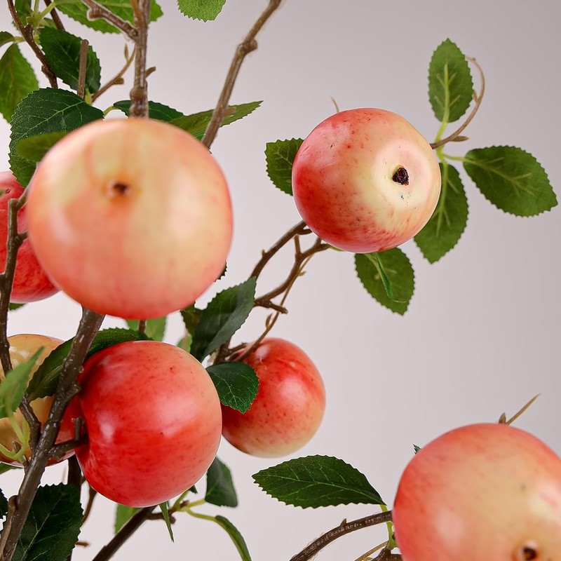 Fake Apple Branch Artificial Fruit Decor Plant Home Party Centerpieces New
