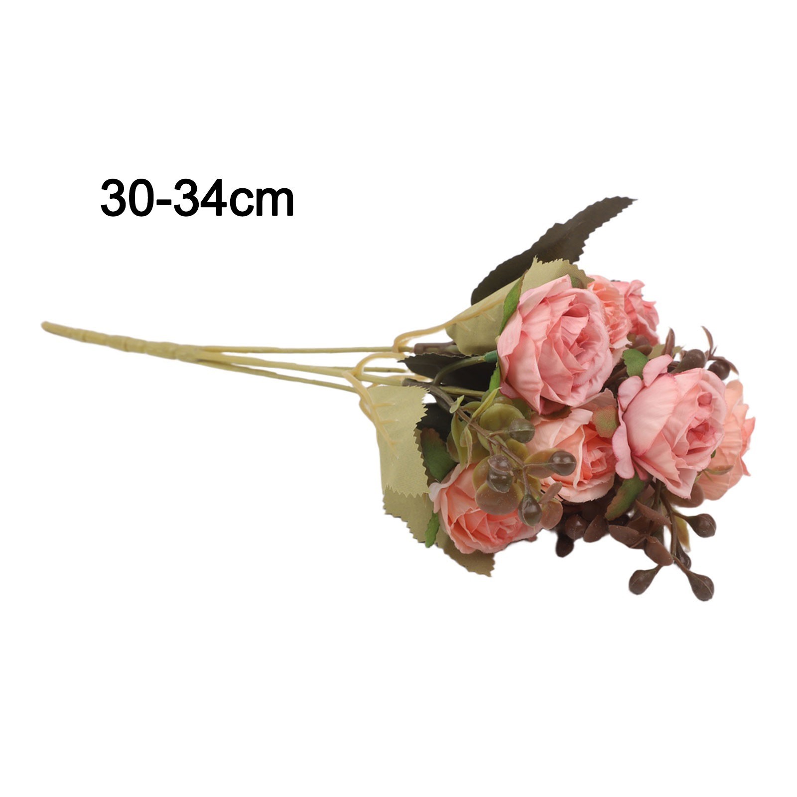 Set of 2 Artificial Roses in Vase for Elegant Home and Office Decoration