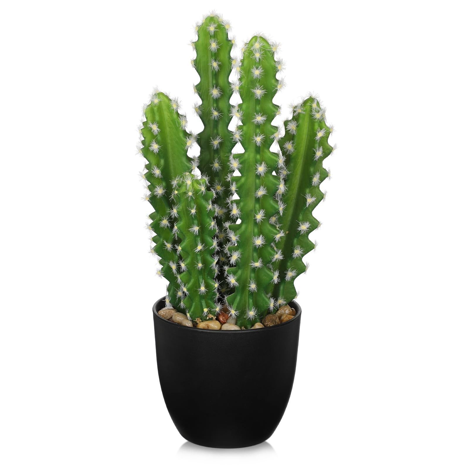 Artificial Cactus Plants 10.8″ Small Faux Cactus Plants Indoor Fake Desert Ca…