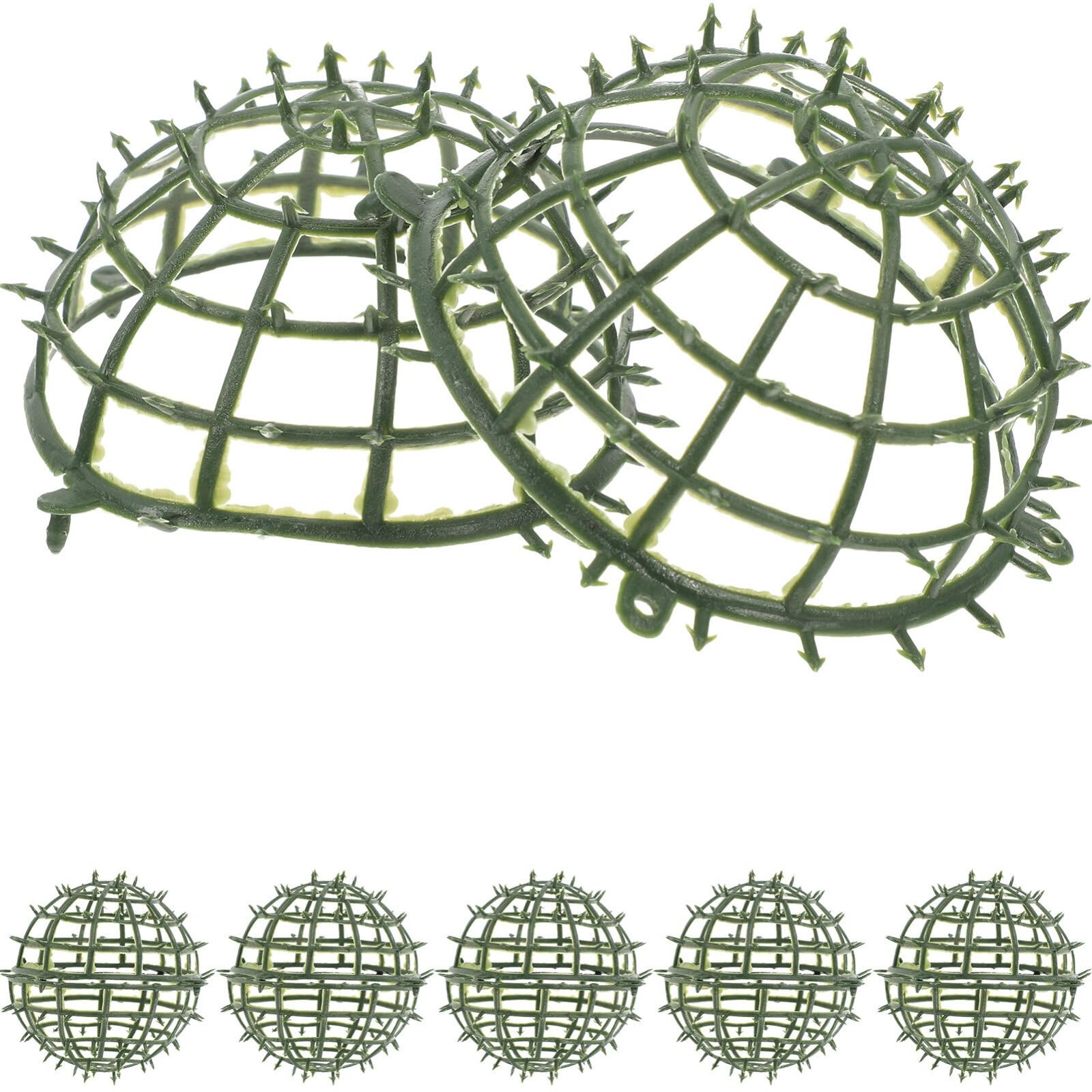 6-Pack Artificial Plant Topiary Ball Support Rack Faux Green Flower Arrangeme…
