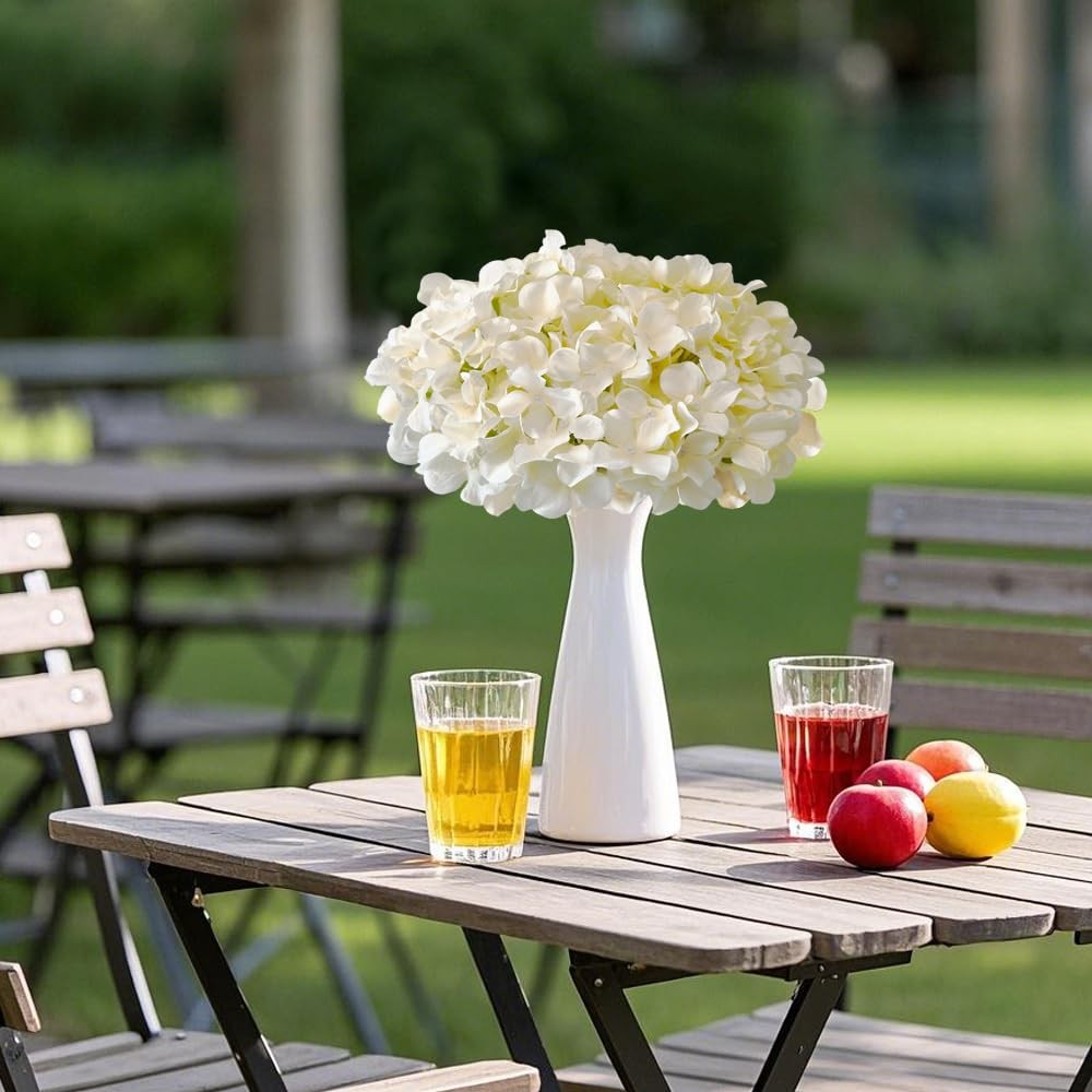Hydrangea Artificial Flowers, 20 Pcs Champagne Hydrangea Artificial Flowers B…