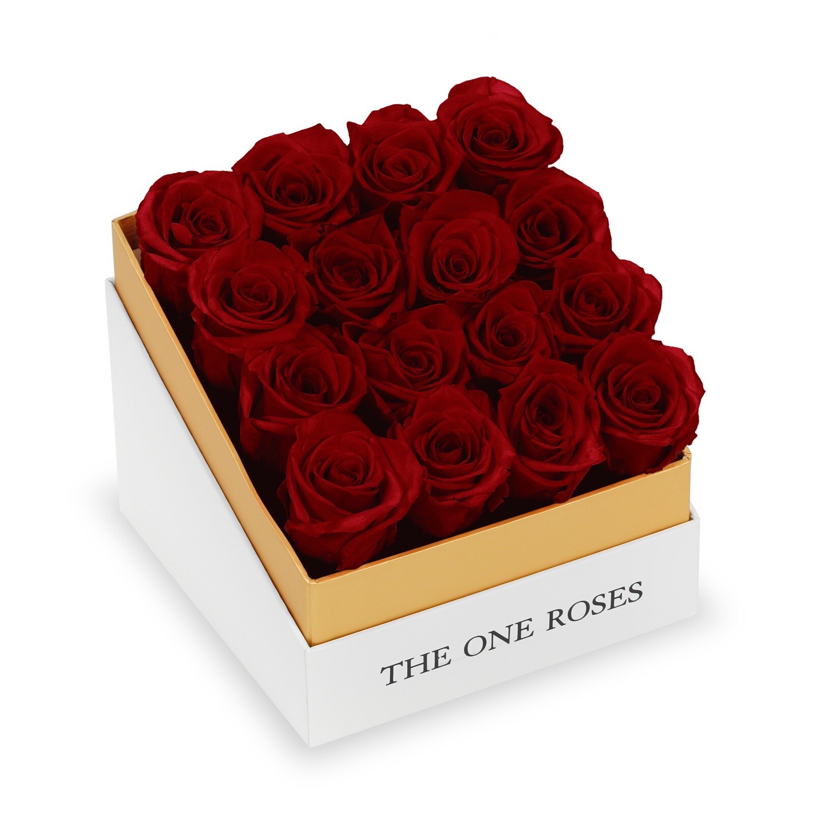 Coffee Table Black Square Box – With Real Long Lasting Preserved Roses
