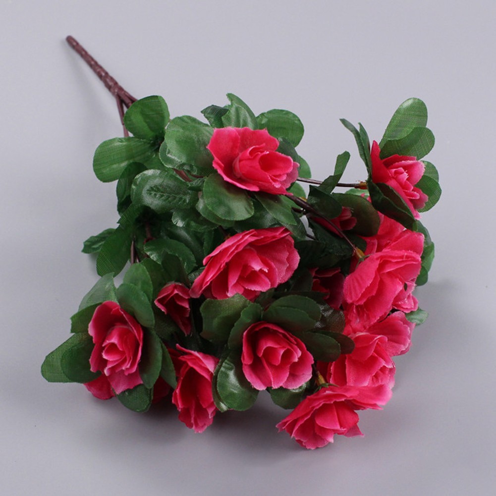 Artificial Azalea Flowers for Vase and Table Decor with Flexible Stems