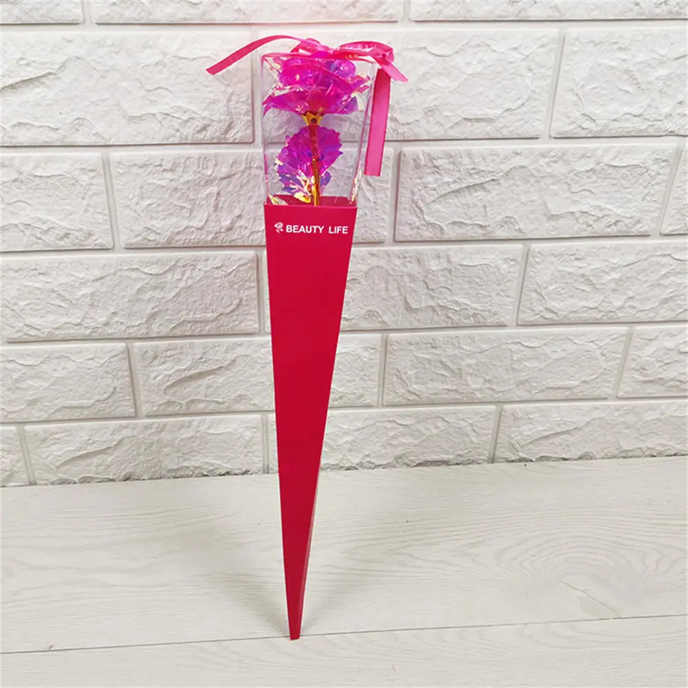 24K Eternal Rose Artificial Flowers Foil Plated Gold Rose Wedding Valentine’S Da