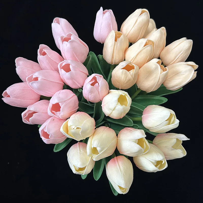 5/10Pcs PU Tulip Simulation Flower Artificial Flowers Fake Tulips Real Touch Flo