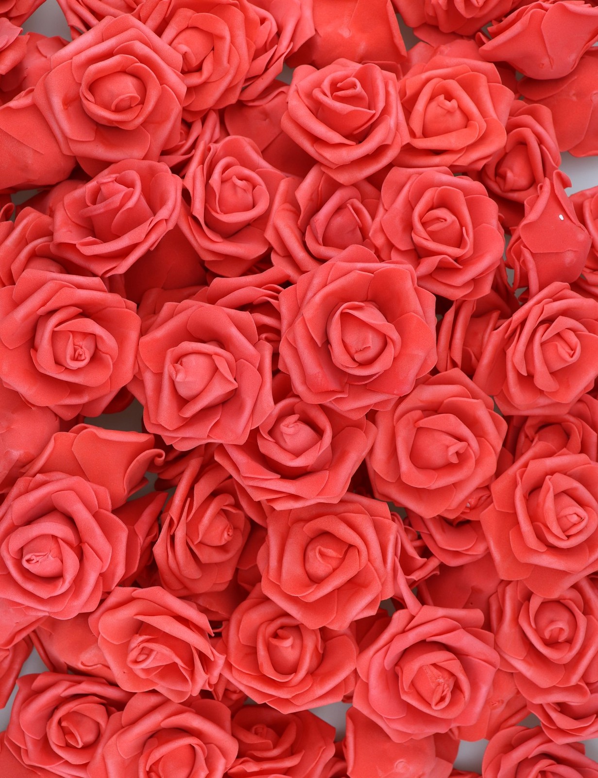3 x 1.6 x 3 inches 100pcs DIY Real Touch 3D Artificial Foam Rose Head Without…