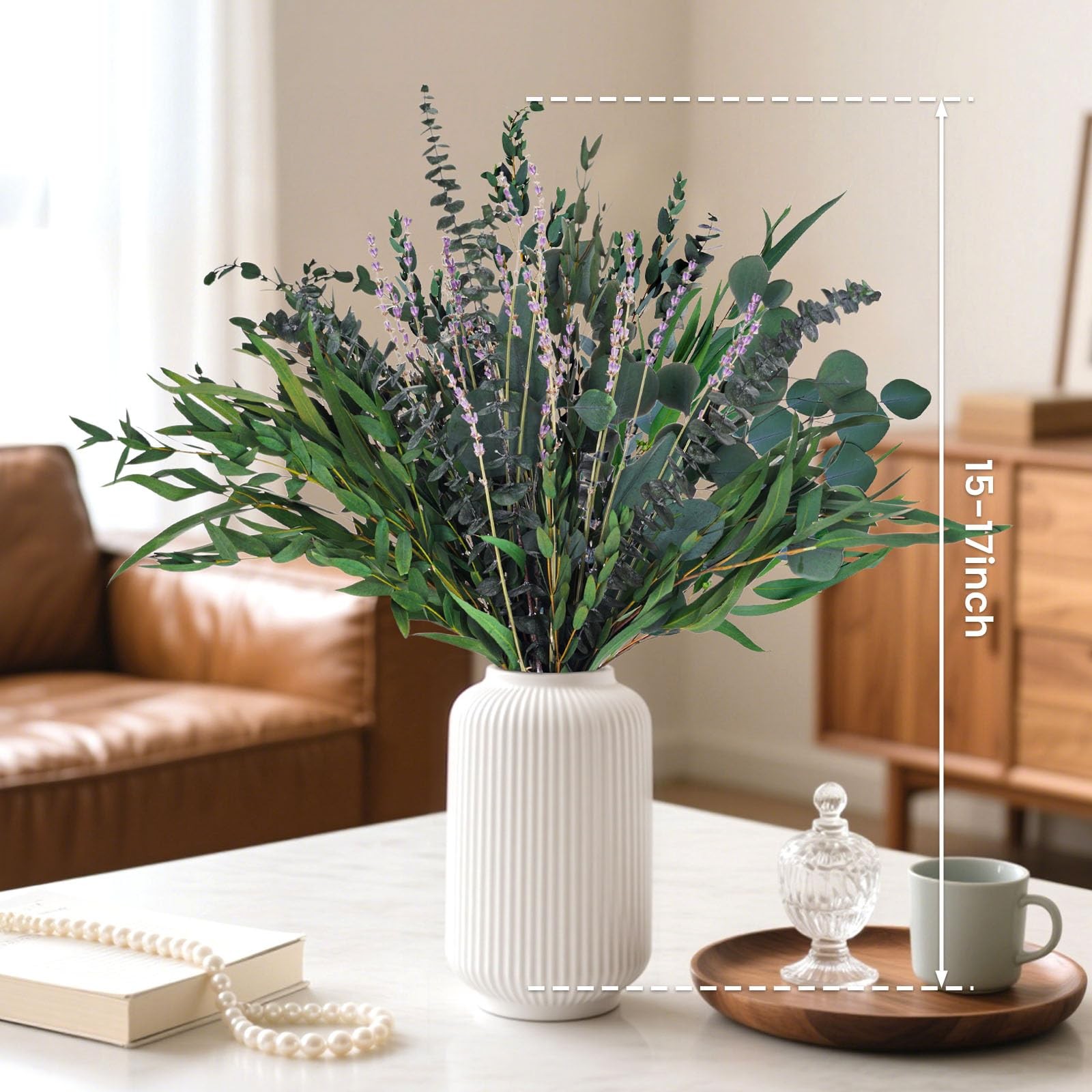 Shower Eucalyptus, Eucalyptus for Shower with Lavender 15–17” Mixed Stems, D…