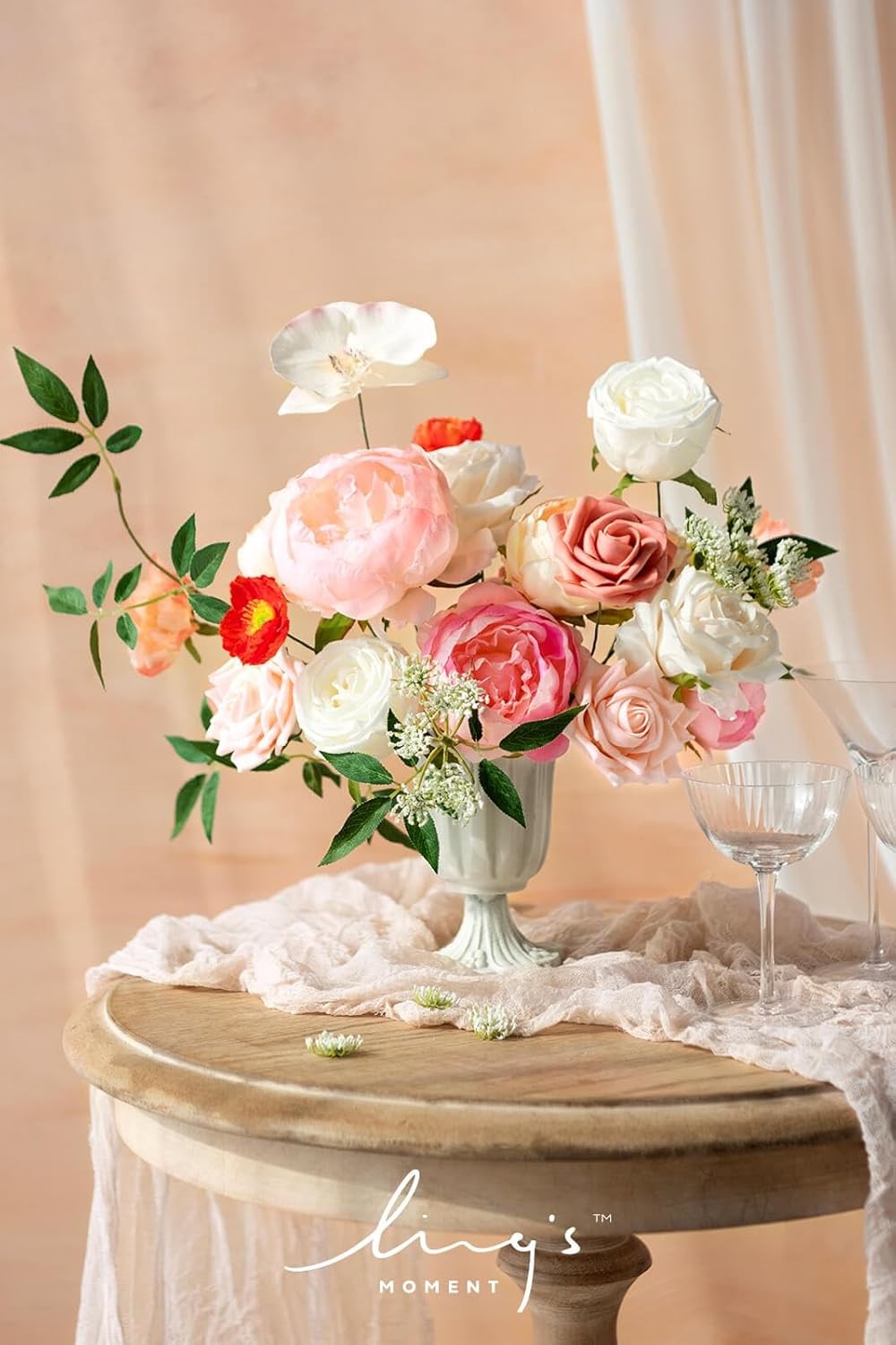 Artificial Flower Box Set Aromatic Coral DIY Wedding Bouquet Centerpieces