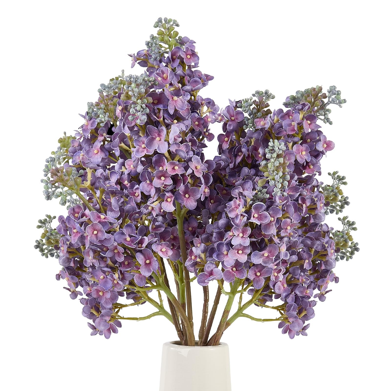 4PCS 25.6inch Lilac Artificial Flowers Purple Fake Delphinium Long Stem Silk …