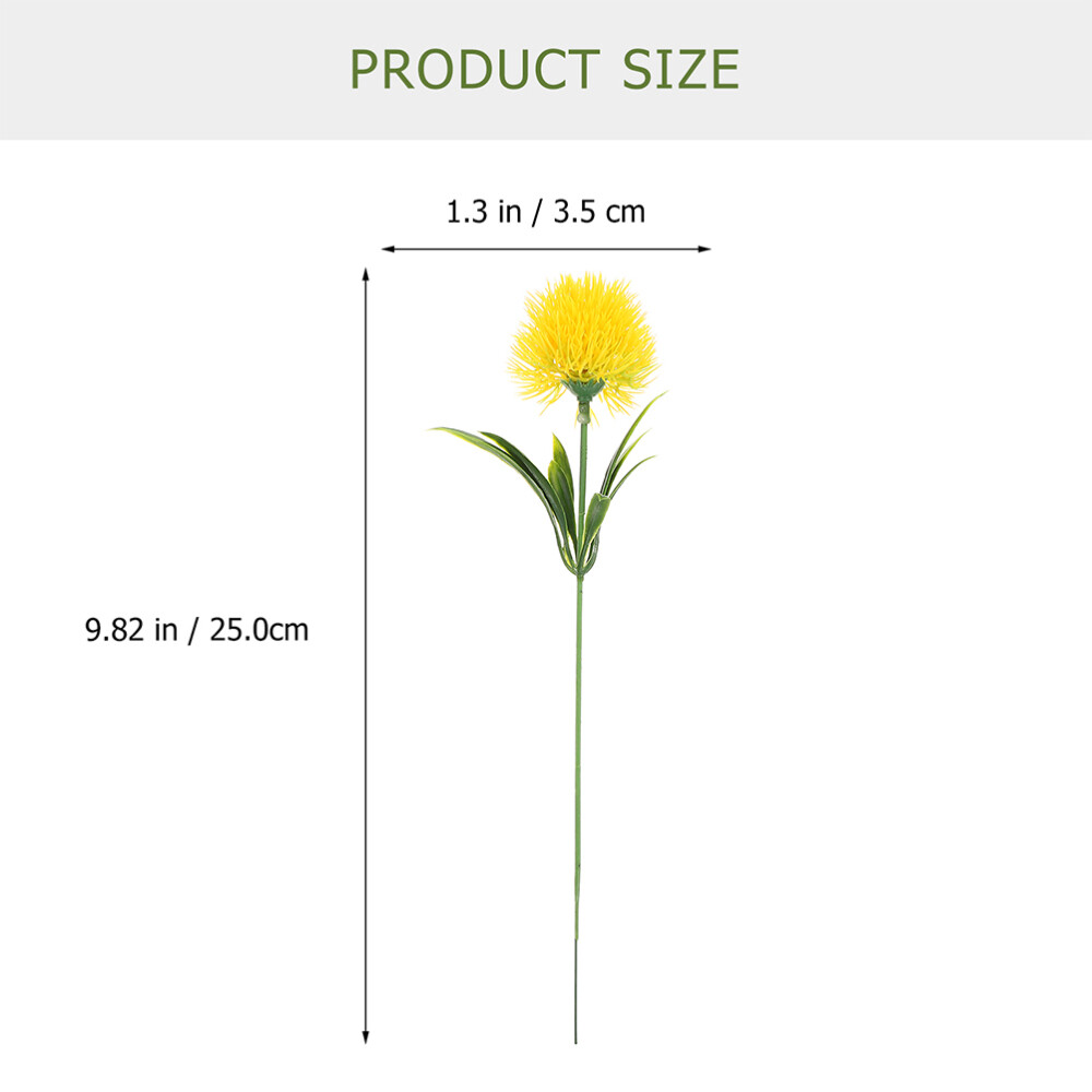 12PCS Realistic Artificial Dandelion Branches Faux Dandelion Fake Flowers
